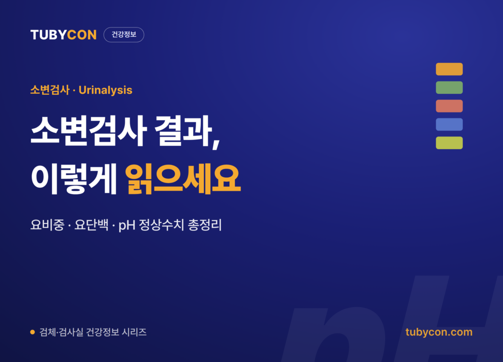 소변검사 결과 보는 법: 요비중·요단백·pH 정상 수치 총정리