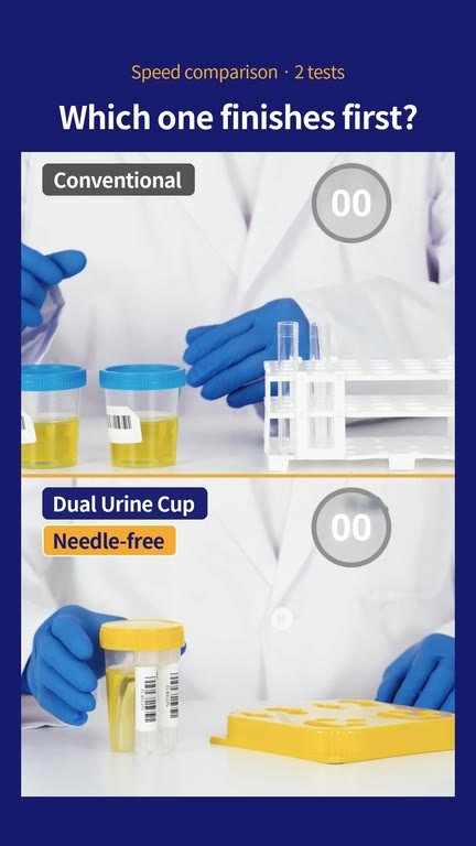 Which Finishes First? Conventional vs Needle-free Dual Urine Cup video thumbnail